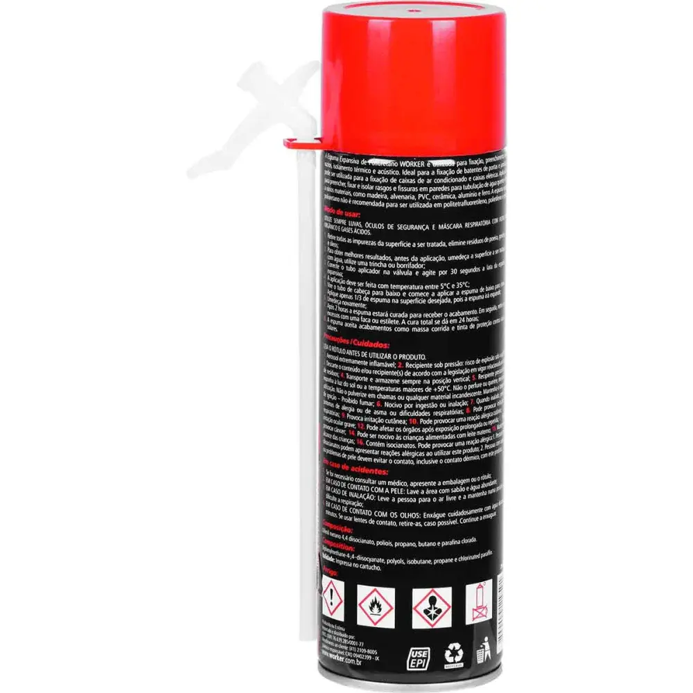 Espuma expansiva poliuretano 290ML/284G Worker — fotografia 3