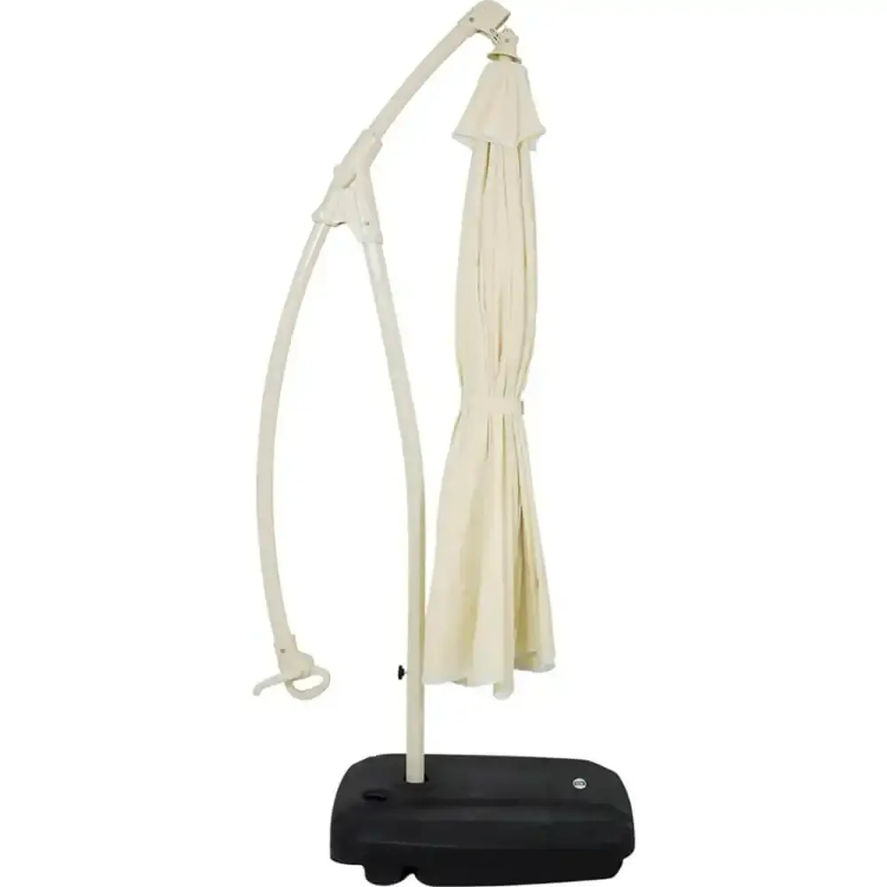 Ombrelone suspenso búzios 3M bege giratório 360° com base 50L 891006 BEL BEL FIX — fotografia 5