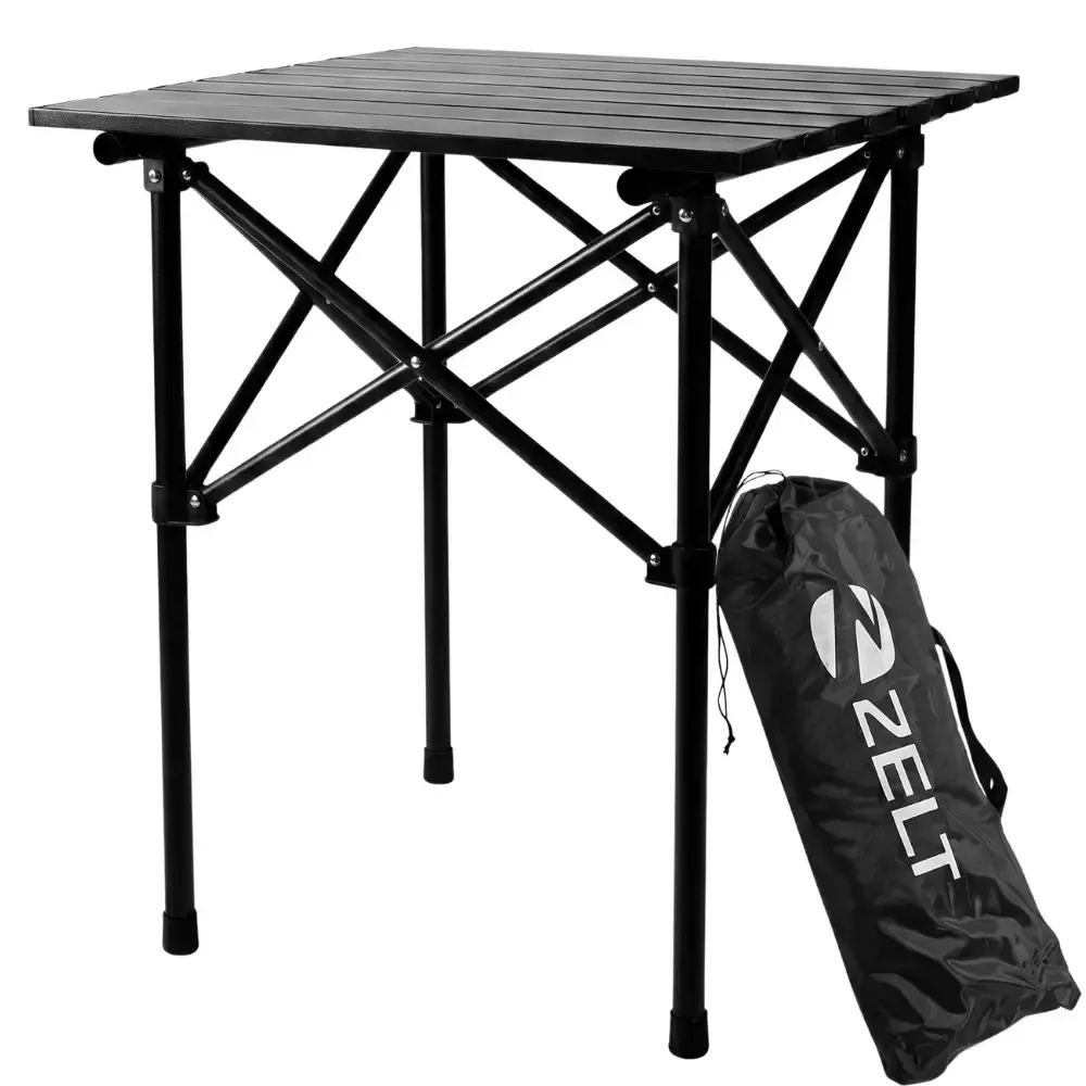 Mesa camping dobrável de acampamento portátil em aço 52X51X50CM Zelt — fotografia 4