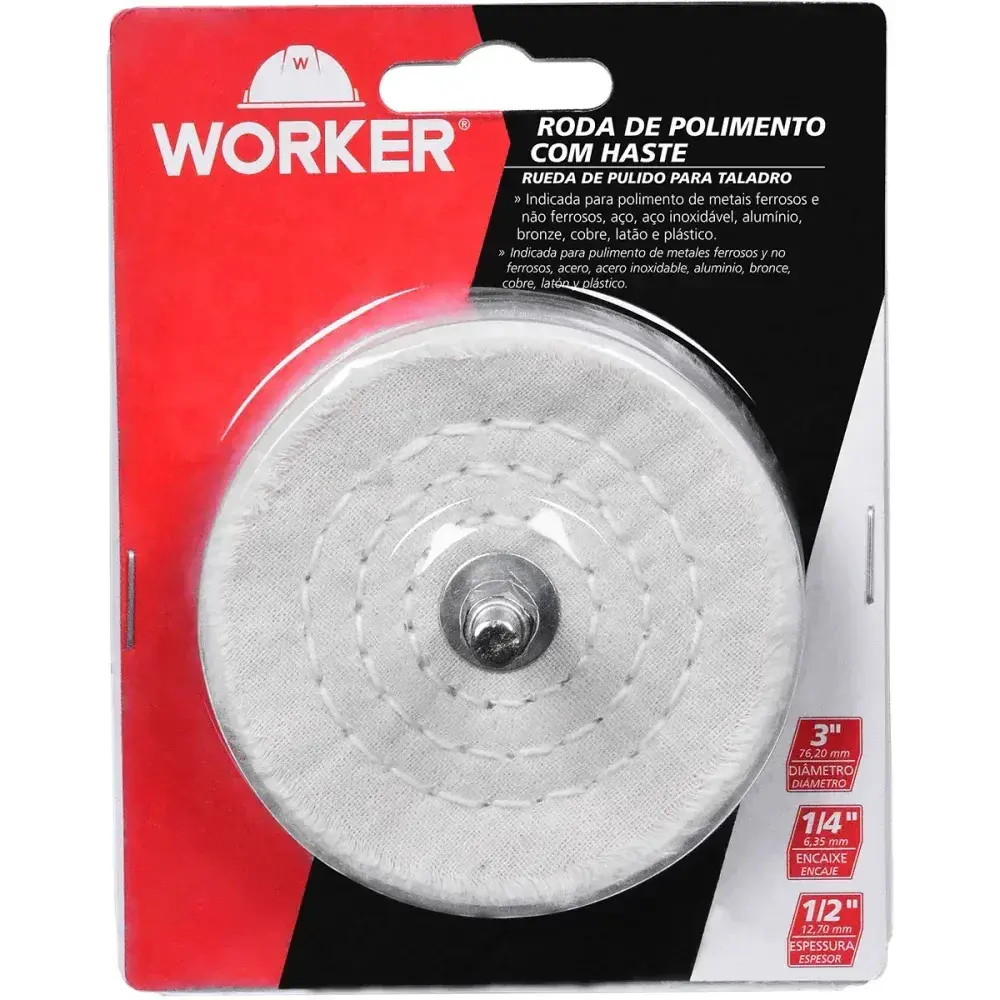 Roda de polimento 3 com haste 1/4 Worker — fotografia 4