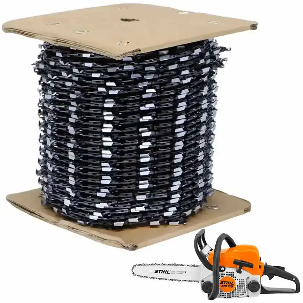 Corrente para motosserras 2 guias rolo 820 facas 3/8 POL Stihl — fotografia de referência