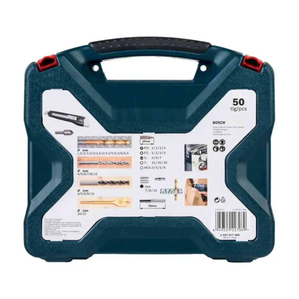 Kit brocas e pontas x-line 50 peç Bosch — fotografia 8