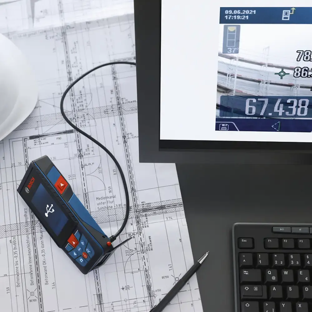 Medidor distância laser trena GLM 150-27 c bluetooth Bosch — fotografia 8