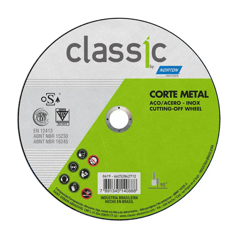 Disco de corte reto e desbaste classic ar 302 356X3,2MM Norton — fotografia de referência