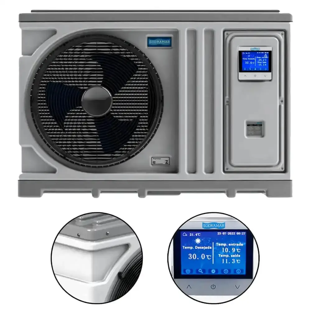 Aquecedor trocador de calor para piscinas 59.000 btu/h TH-60 220V Sodramar 220 V — fotografia 3