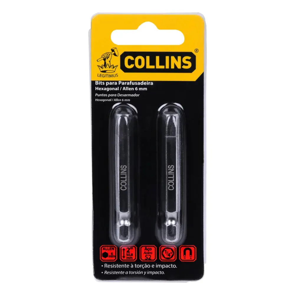 Ponta bits allen 1/4 6MMX50MM Collins — fotografia 3