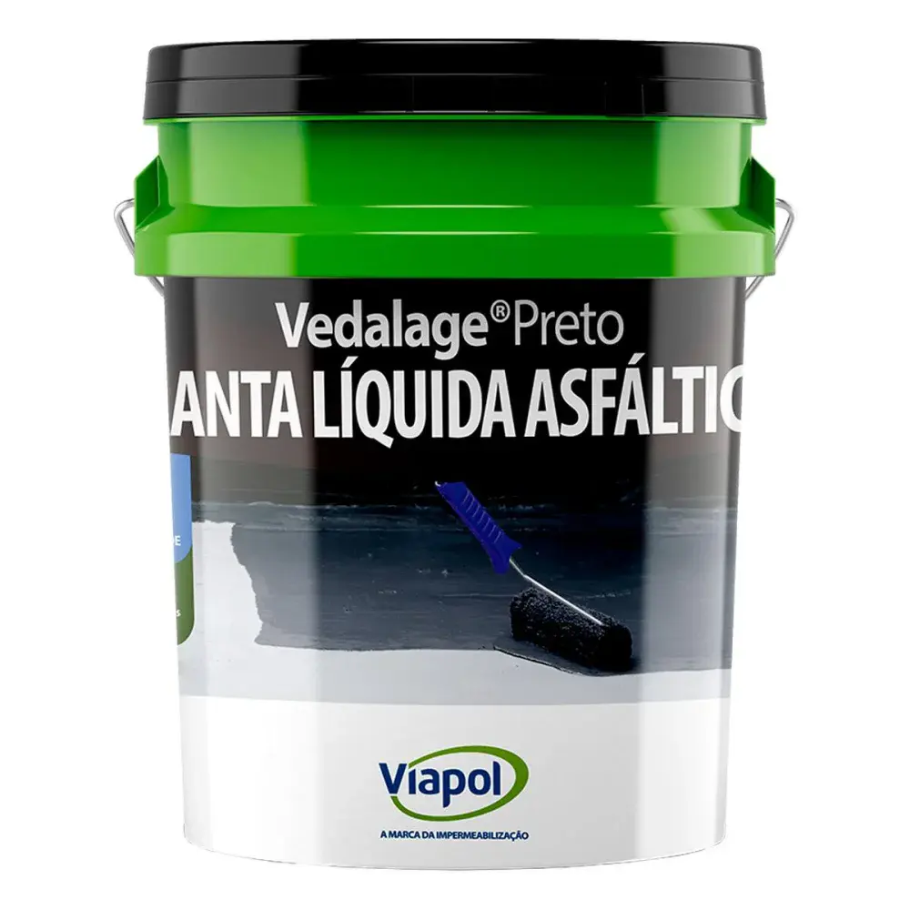 Manta líquida asfáltica vedalage preto 18L Viapol