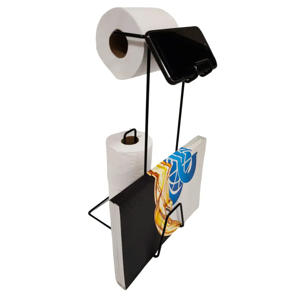 Suporte papel higiênico de chão celular e revistas Evald Branco — fotografia 6