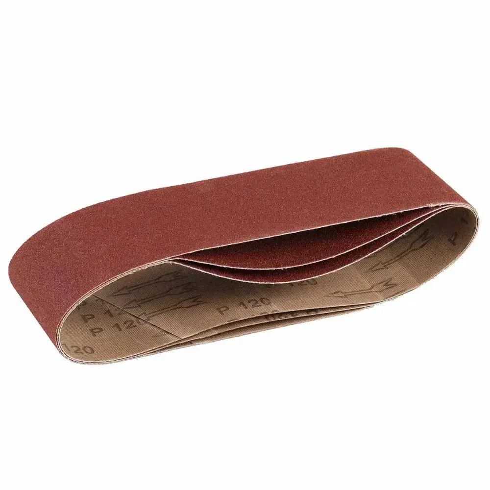 Lixa cinta 75X610MM grão 120 costado de lona 3 peç Worker — fotografia de referência