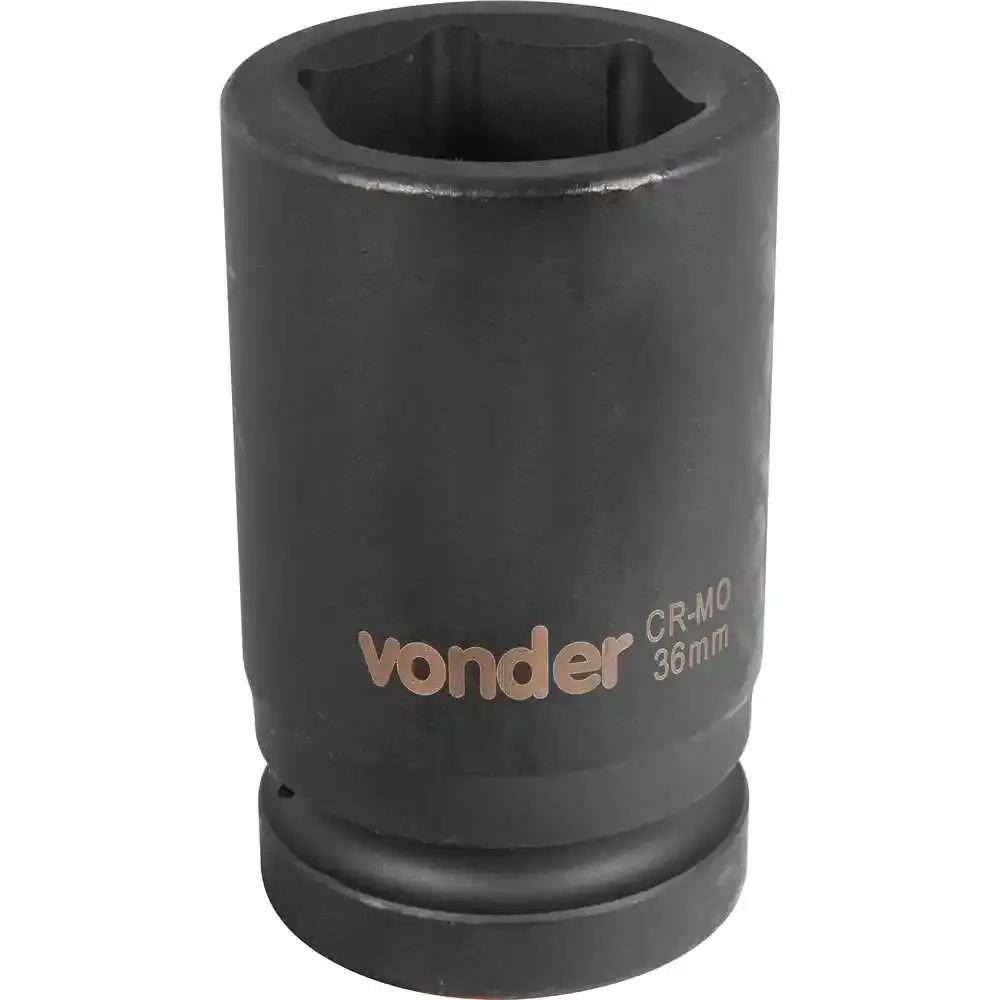 Soquete sextavado impacto longo 1 POL 36 MM aço cromo Vonder — fotografia 3
