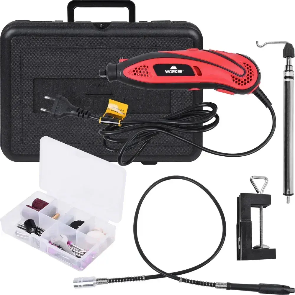 Microrretífica com maleta 130W 40 peç Worker - 127V — fotografia 9