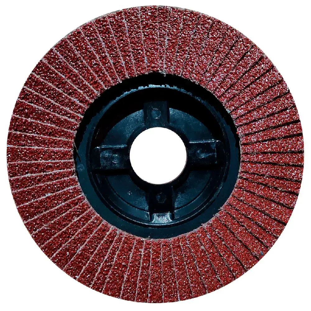 Disco de lixa flap 4.1/2 POL 115 MM aço inox grão 60 oxido de alumínio alox kit 10 peças Evald — fotografia 3