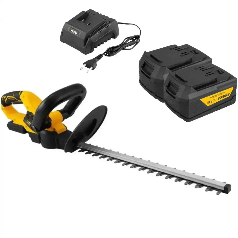 Aparador de cerca viva a bateria IACV1832 com 2 baterias 18V 4AH e carregador bivolt Vonder — fotografia de referência