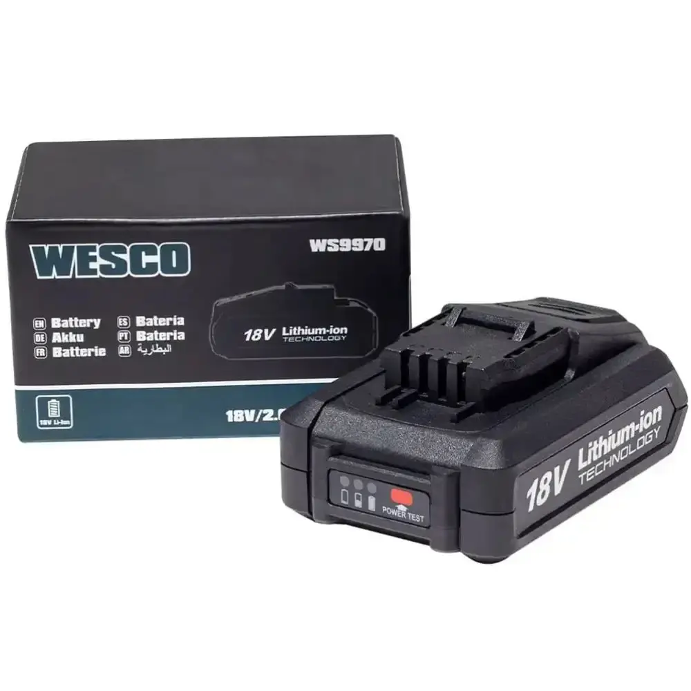Pistola de pintura a bateria 18V WS2431.9 com bateria de lítio WS9970 Wesco — fotografia 4