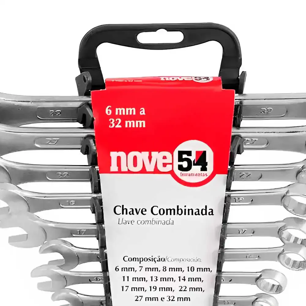 Chave combinada jogo 6 a 32 MM com 12 peças Nove54 — fotografia 3