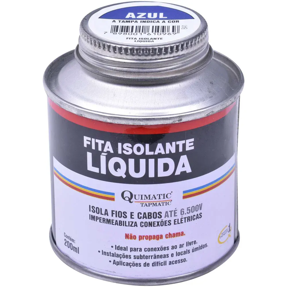 Fita isolante líquida azul 200 ml quimatic tapmatic — fotografia 5