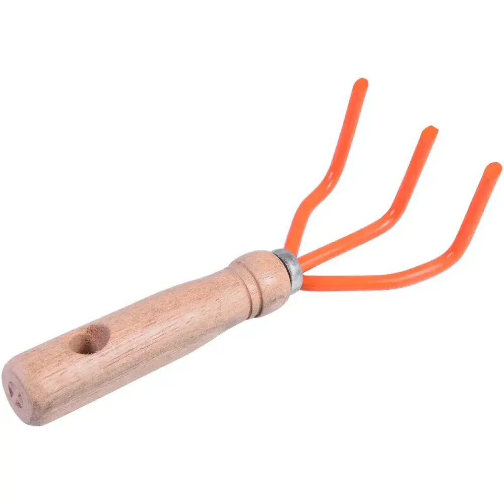 Ancinho aço carbono para jardinagem 3 dentes reforçado Kala — fotografia 7