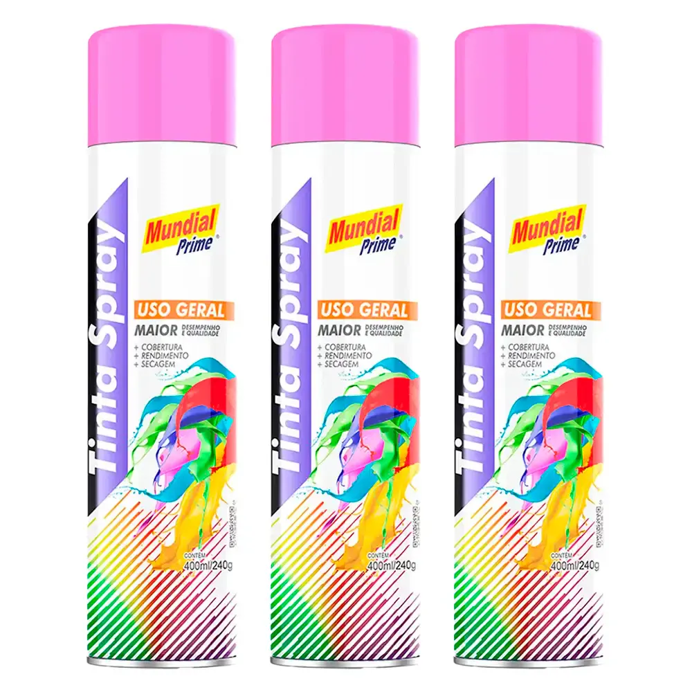 Tinta spray 400ML rosa 03 uni mundial prime — fotografia de referência