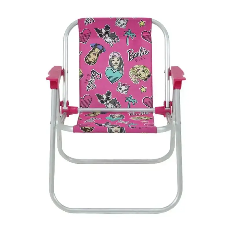 Cadeira infantil em alumínio barbie BEL + 1 lança água bichinho — fotografia 4
