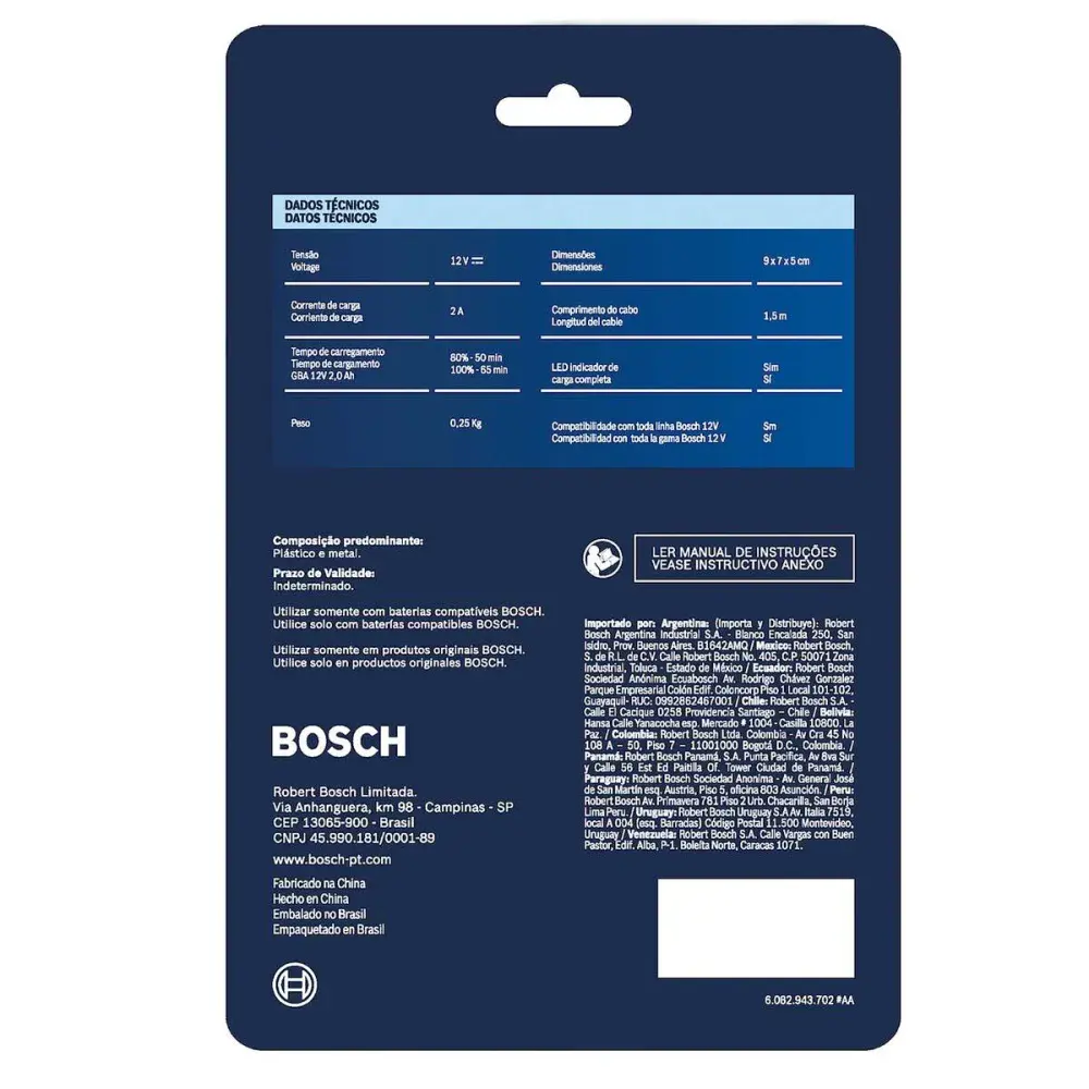 Carregador bateria biv gal 12V-20 Bosch — fotografia 5