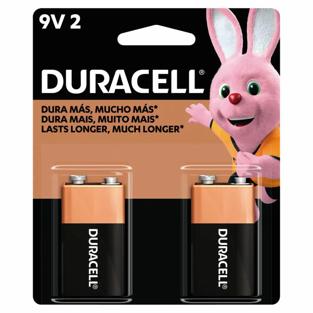 Bateria alcalina 9V 2 peç da Duracell