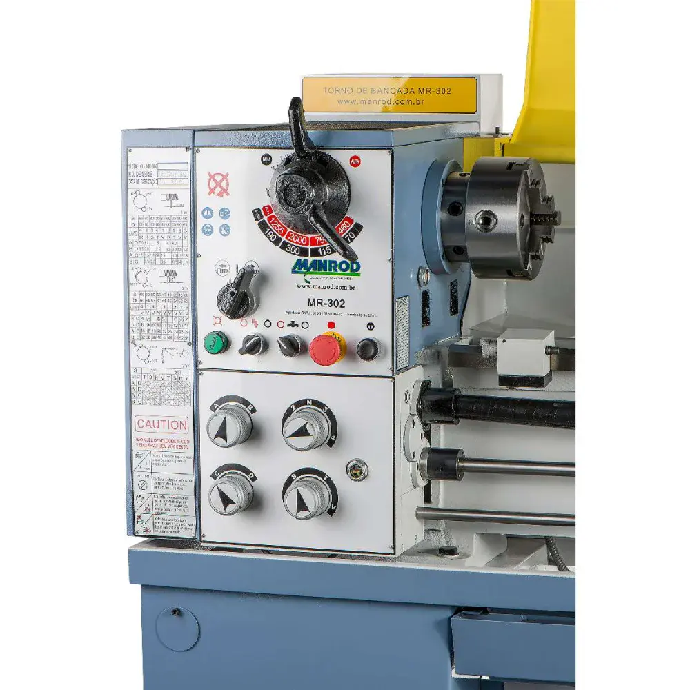 Torno mecânico industrial MR-302 trifásico 220V Manrod — fotografia 3