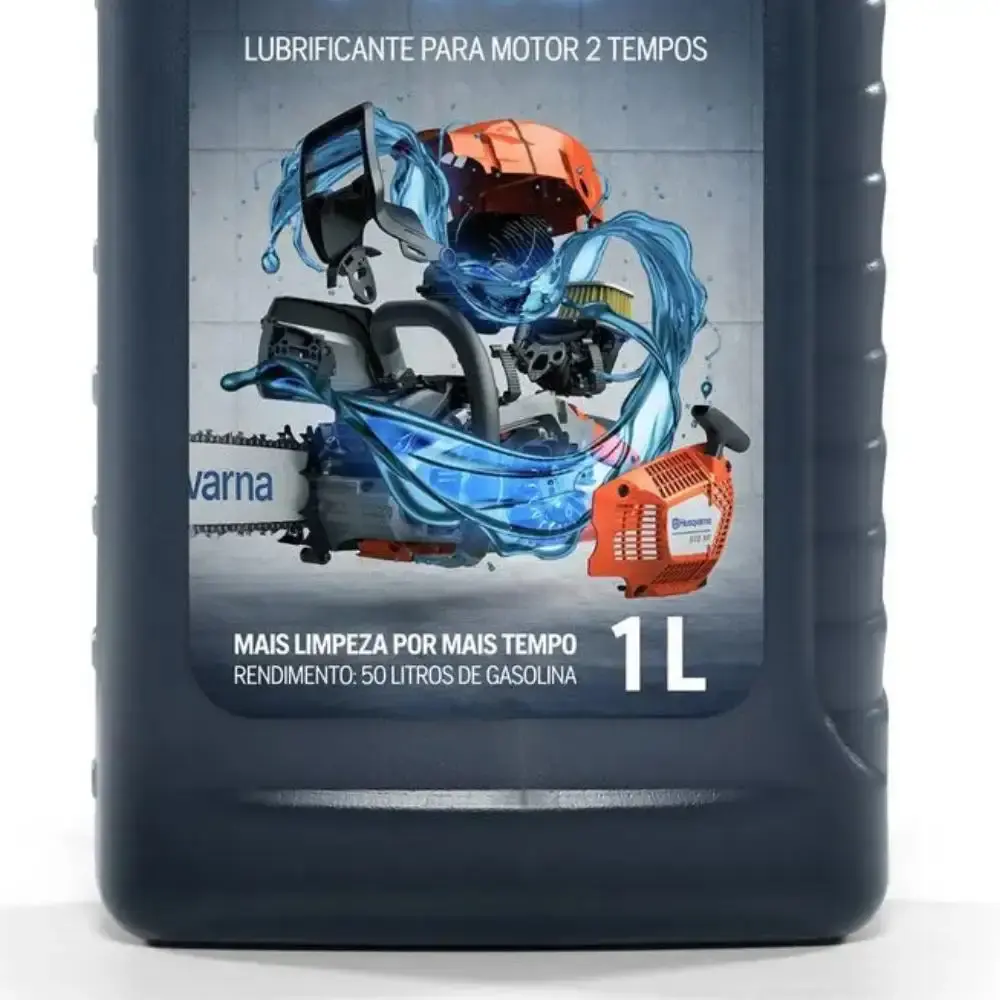 Óleo lubrificante para motor 2 tempos 1 litro Husqvarna — fotografia 5