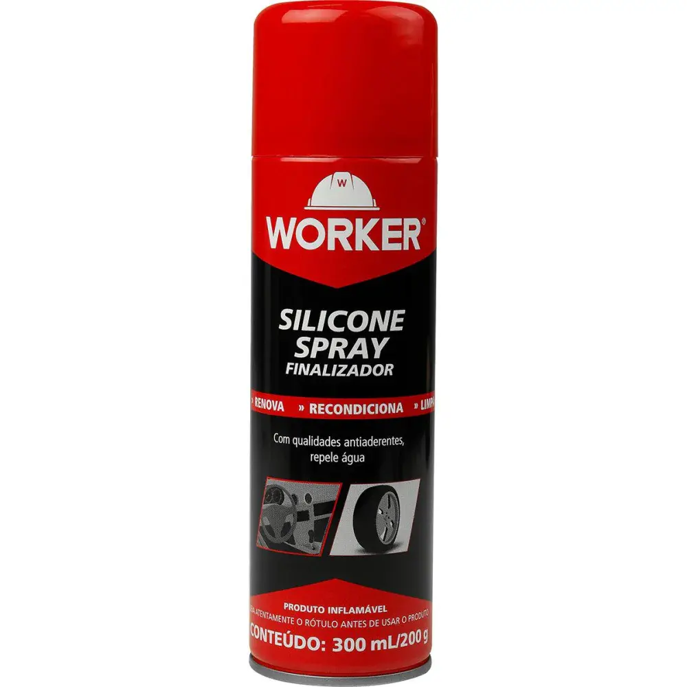 Silicone spray finalizador com anticorrosivo 300ML Worker — fotografia de referência