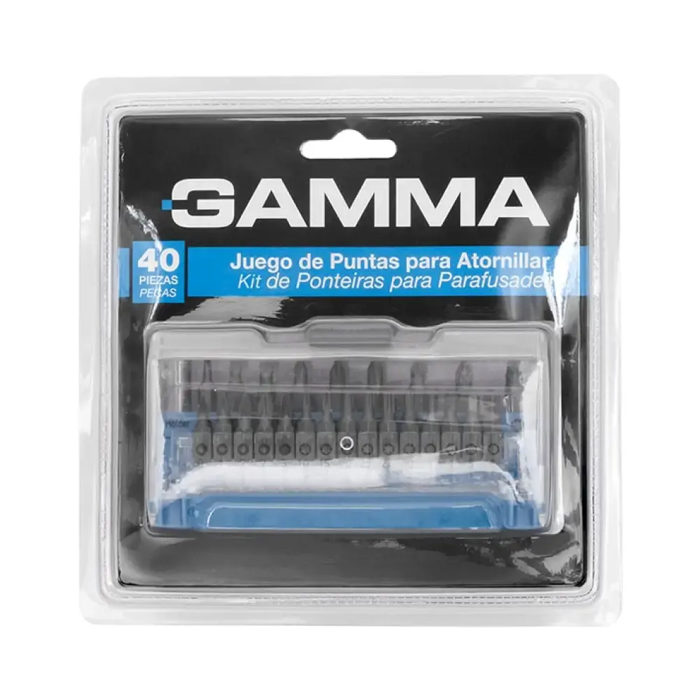 Jogo de bits para parafusadeira 25 e 50MM 40 peças Gamma — fotografia de referência