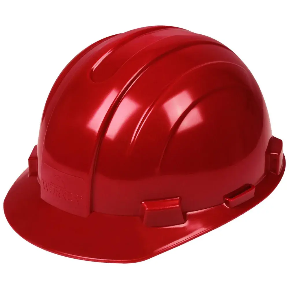 Capacete de proteção industrial vermelho max Worker — fotografia 2