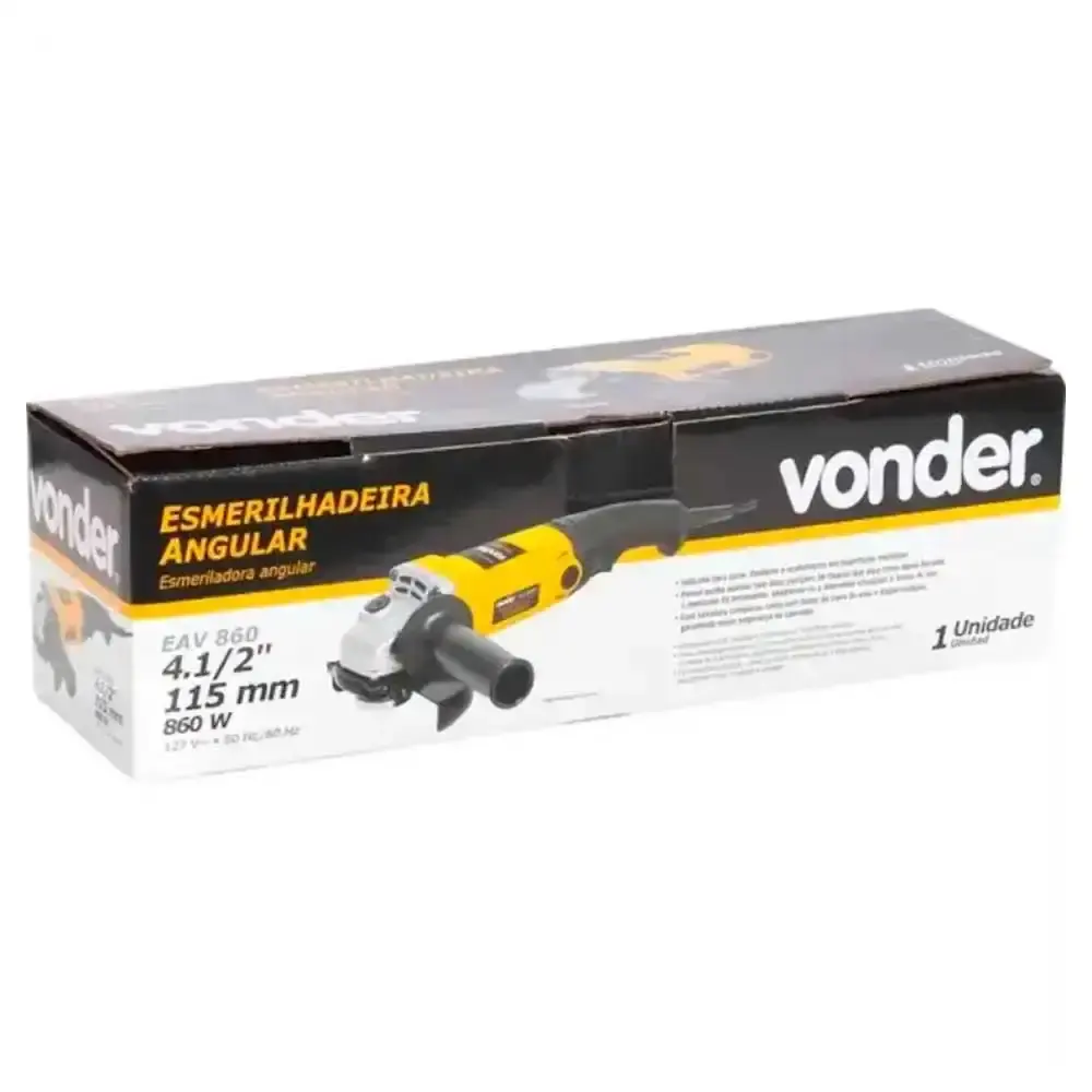 Esmerilhadeira angular 4.1/2 POL EAV 860 VONDER 110 V — fotografia 7