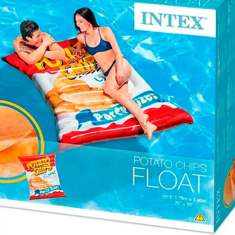 Boia colchão inflável para piscina batata chips 58776 Intex — fotografia 5
