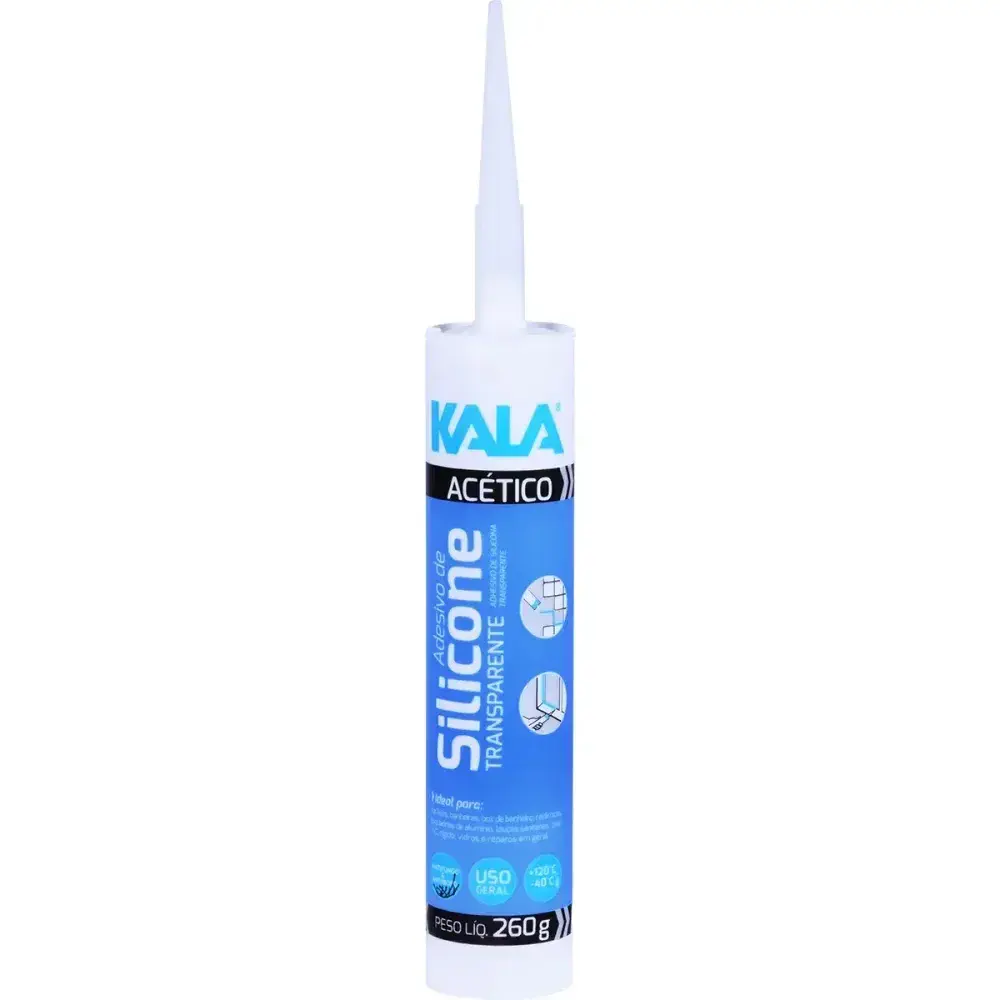 Silicone acético transparente 260G -40°C a 120°C Kala — fotografia 6