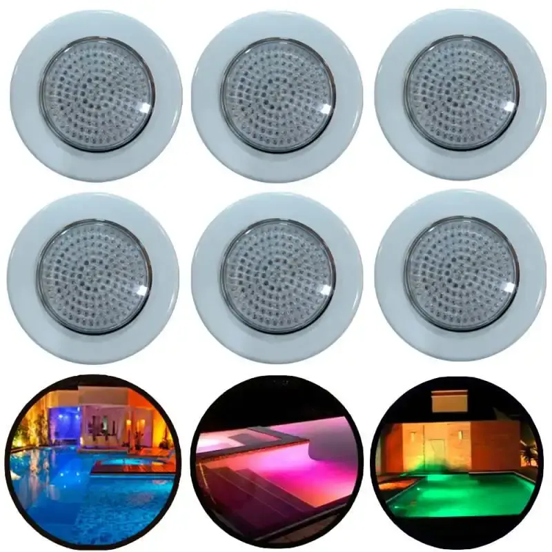Refletor LED 141 para piscinas lâmpada RGB corpo ABS 901410 kit 6 peças Fluidra — fotografia de referência
