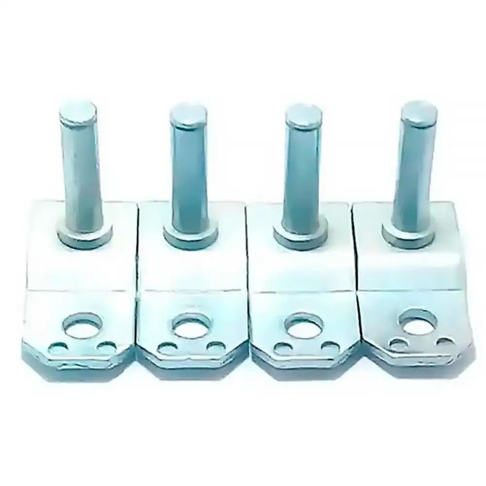 Kit com 4 rodas. 4 eixos. 4 calotas para cortador grama MC35L Trapp — fotografia 3