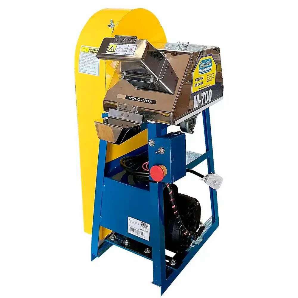 Engenho moenda para cana rolos de inox motor 1,0 CV elétrico M-700 Maqtron 220 V — fotografia 6