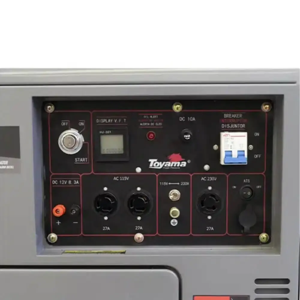 Gerador à diesel 6KVA silencioso bivolt partida elétrica TDG7000SEXP Toyama — fotografia 3