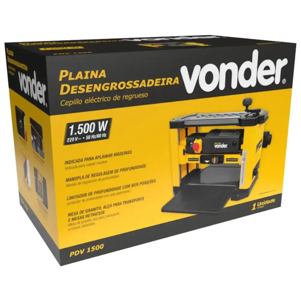 Plaina Desengrossadeira 1500W 127V ou 220V PDV1500 VONDER 110 V — fotografia 6