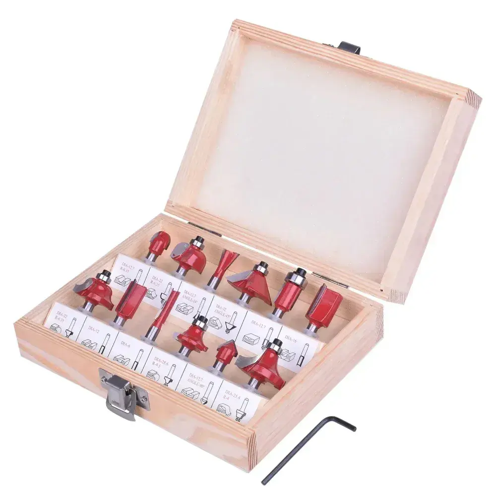 Jogo de fresas para tupia 6MM com 12 peç Bumafer — fotografia 6