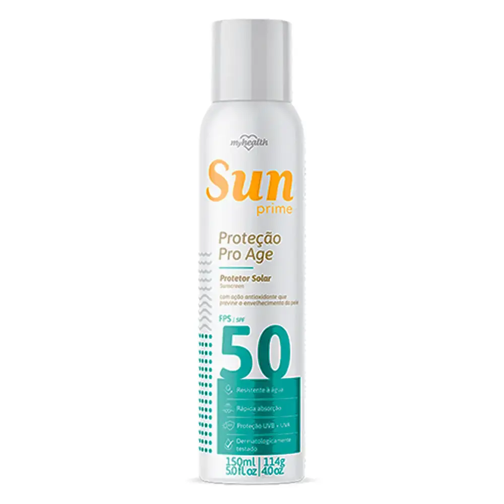 Protetor solar spray 50 fps sun prime 150 ML AE2600019 MY health Extra — fotografia de referência