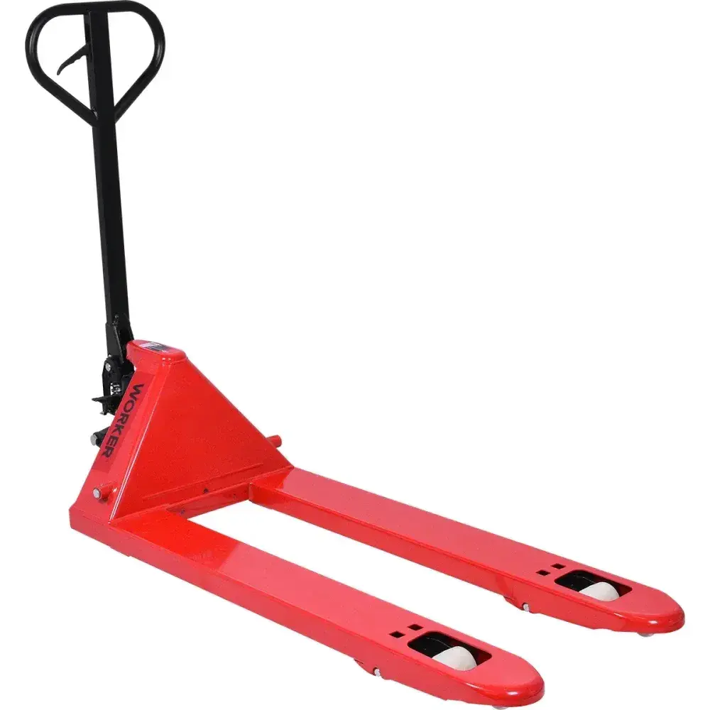 Paleteira manual hidráulica roda simples 550MM 2T Worker — fotografia 6