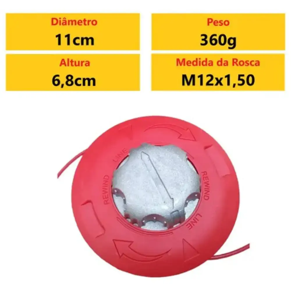 Fio de nylon para roçadeira blister 3,3MM redondo 46MTS Toyama — fotografia 5