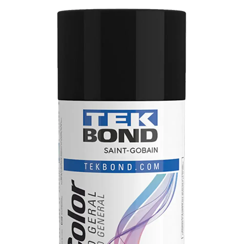 Tinta spray 350ML preto brilhante 23011006900 Tekbond — fotografia 2