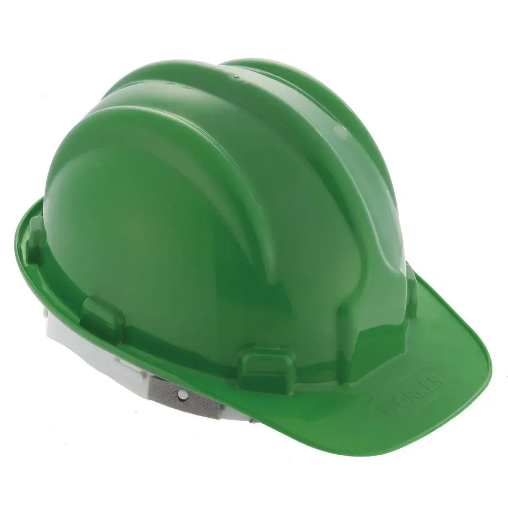 Capacete de proteção com caneira verde Worker
