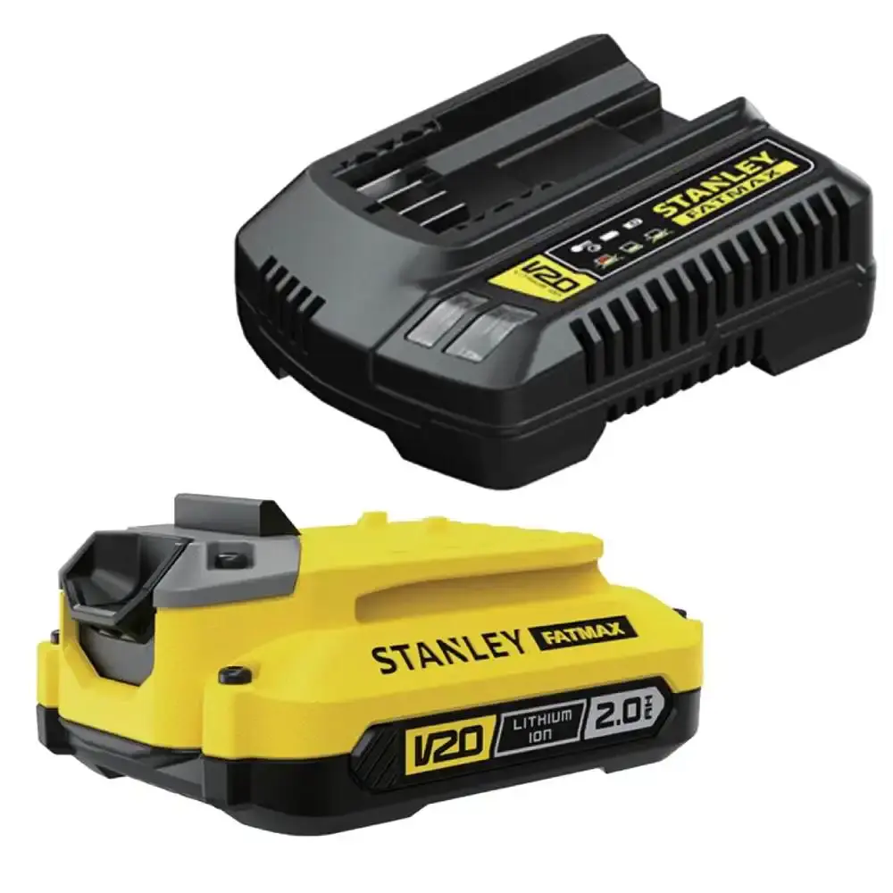 Kit carregador bivolt SC125-BR + bateria 2AH 20V SB202-BR Stanley — fotografia de referência