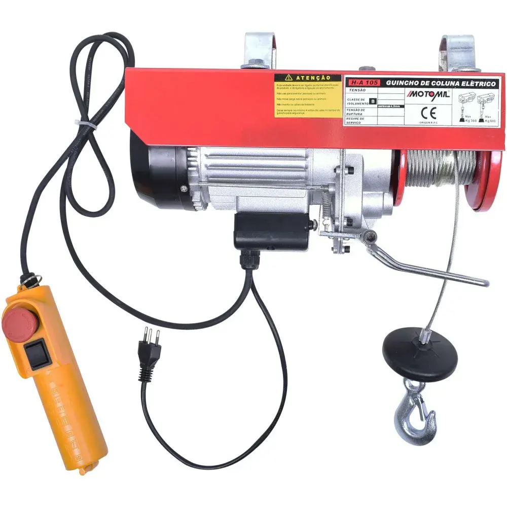 Guincho de coluna elétrico 300/600KG HA-105 - 127V MotoMil