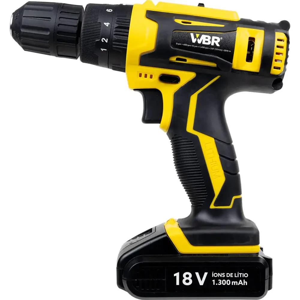 Parafusadeira / furadeira a bateria 18V bivolt WBR cordless — fotografia de referência