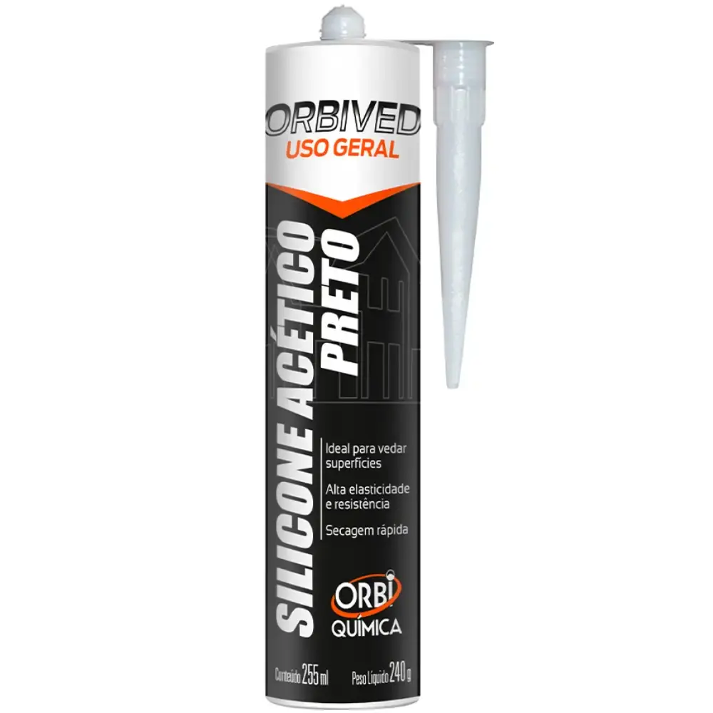 Silicone tubo preto acético 240G 17593 Orbi — fotografia de referência