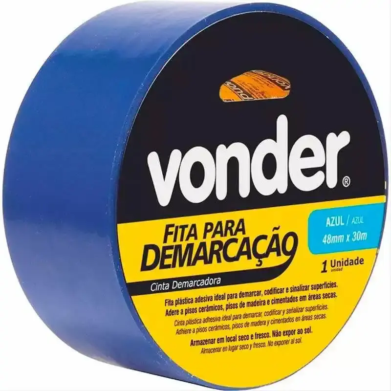 Fita para Demarcação de Solo AZUL 48 MM x 30 Metros VONDER — fotografia de referência