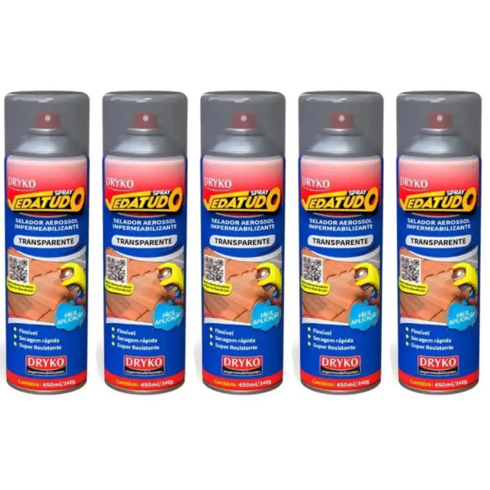 Spray Impermeabilizante 400 ml com 5 Unidades DRYKO — fotografia de referência